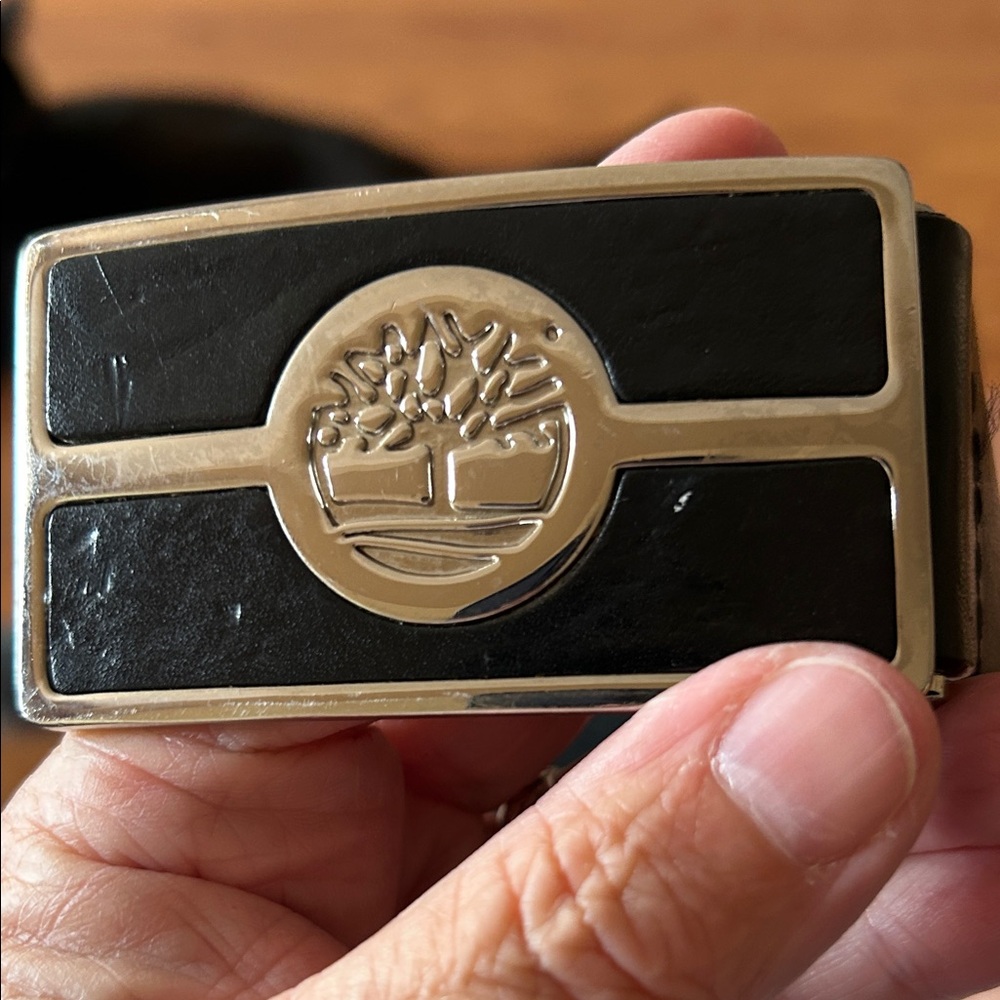 Timberland Black and Silver Belt